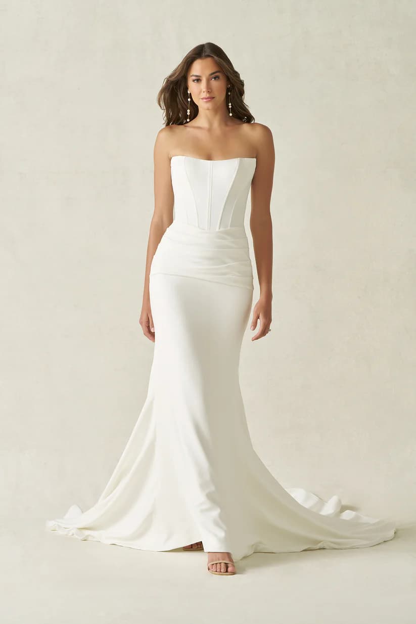 A1414 - Allure Bridal wedding dress by Allure Bridals Sleek and architectural in its simplicity, this strapless cr... view 1