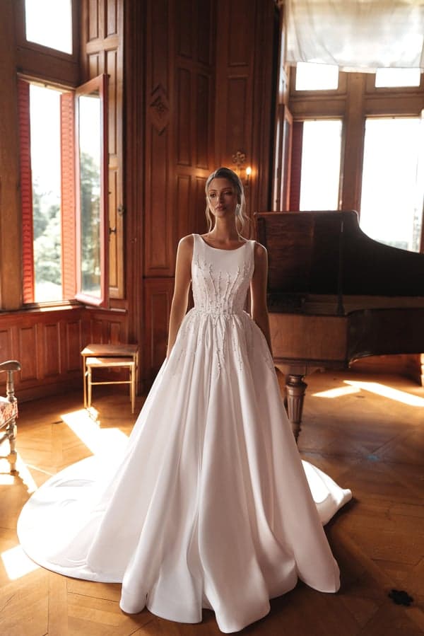 Zorena - Katy Corso wedding dress by Katy Corso The Zorena dress is for the bride who appreciates noble rest... view 1