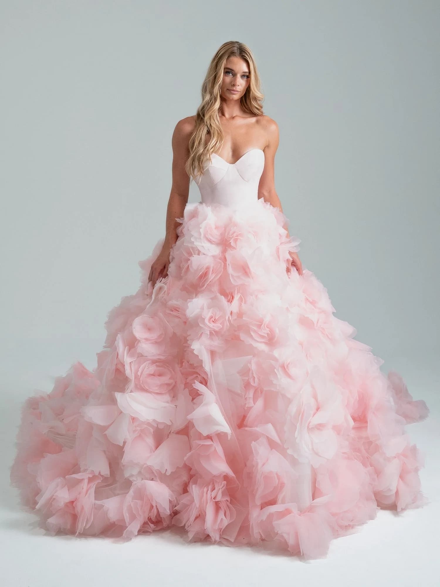 The Rachel - Hayley Paige wedding dress by Hayley Paige The Rachel
Rose floral organza ballgown, strapless bodice... view 1