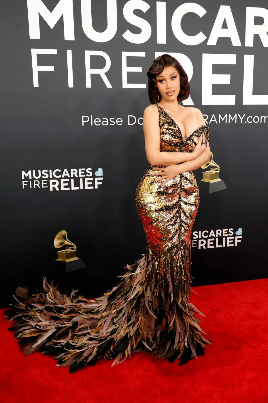 Cardi B in Roberto Cavalli Sparkly and Bold